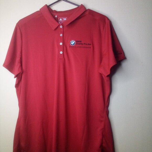 Adidas Polo Shirt BMW Charity Pro-Am Women 2XL Short Sleeve Red - Picture 12 of 16